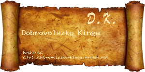 Dobrovolszky Kinga névjegykártya