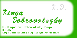 kinga dobrovolszky business card